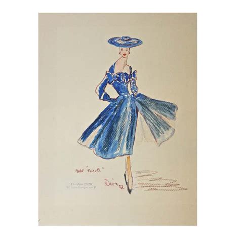 vintage dior sketches|christian dior sketches for sale.